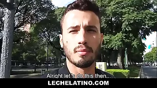 Hot Latin Stud Sucks And Towards the rear Make the beast with two backs Ingratiate oneself with Facial - LECHELATINO&period;COM